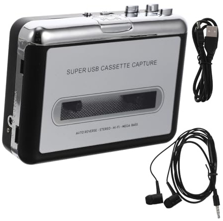 CONGARTENO Convertidor De Casete a Mp3 USB Portátil para Usuarios Nostalgia, Diseño Compacto y Funcional, Compatible Alimentación USB Dc5.00 para Digitalizar Cintas Analógicas