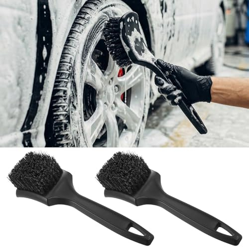 2 PcsBrosse Jante Voiture, Brosse Nettoyage Voiture, Multifonctions Brosse Jantes Voitures, pour nettoyant Moto vélos Bateaux Autres véhicules