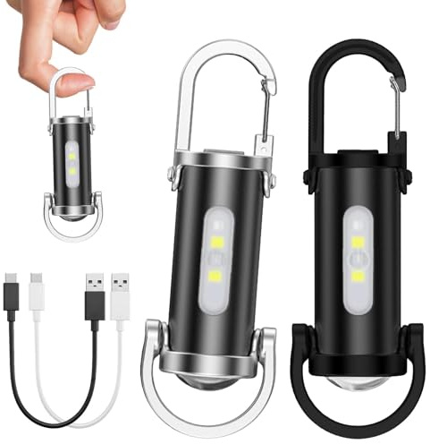 TaimeiMao Mini porte-clés super lumineux, mini lampe de poche LED super lumineuse, 1200 lumens, 3 modes, pour la maison, le travail en plein air, les voyages, le camping