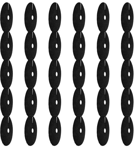 MAGICLULU 20 Alfombrillas Redondas para Control de Malezas, Tela No Tejida Transpirable y Biodegradable para Jardín y Huerto, Diámetro Exterior 27 Cm Agujero Interior 4 Cm, Accesorio