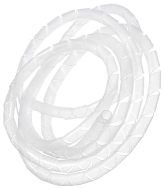 GRASAKY Guaina avvolgicavo a spirale ignifuga, soluzione for la gestione dei cavi, for cavi organizzati e protetti proteggere la manica(White,1 Meter ID 4mm)
