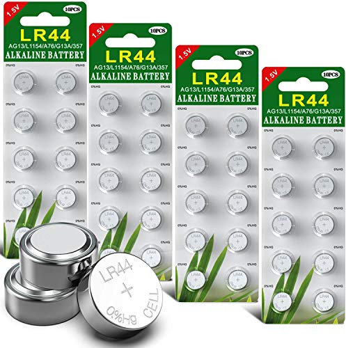 Bemb Lucky AG13 LR44 1.5V Alkaline Knopfzelle Batterien Ohne Quecksilber (357/357A/L1154/A76/GPA76), LR44(AG13)-40er Pack