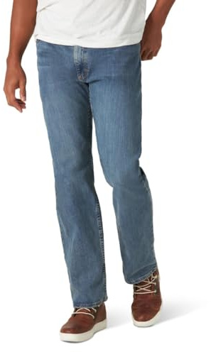 Wrangler Authentics Men's Regular Fit Comfort Flex Waist Jean, Slate, 38W x 29L