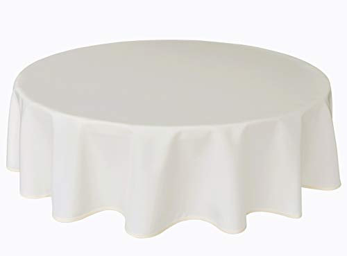 Qualitäts Tischdecke Textil Rund 140 cm, Farbe wählbar Crème