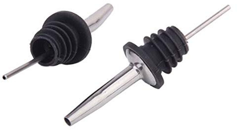 Confezione da 2 Versatore in Acciaio Inox per Liquore, Olio, Vino, Caffè e Aceto - Beccuccio con Tappo - Dauerhaft Nützlich und Praktisch N