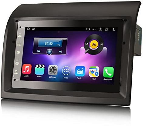 Erisin 7 Zoll 8-Kern 4GB+64GB Android 14 Autoradio Bluetooth GPS Navi für FIAT Ducato Citroen Jumper Peugeot Boxer Unterstützt CarPlay Android Auto DSP DAB+ WiFi 4G OBD2 DVB-T2 TPMS USB RDS FM Canbus