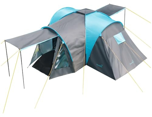 Skandika Hammerfest 6 Personas - Tienda de campaña Familiar - mosquiteras- 2 dormitorios (6+/sin Suelo Cosido/cabinas oscuras)