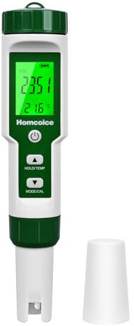 Homcoice PH Messgerät 4 in 1 pH H2 ORP Temperatur Tester multifunktional 0,01 hochpräzise IP67 wasserdichter digitaler Wasserqualitätstester mit ATC-Funktion