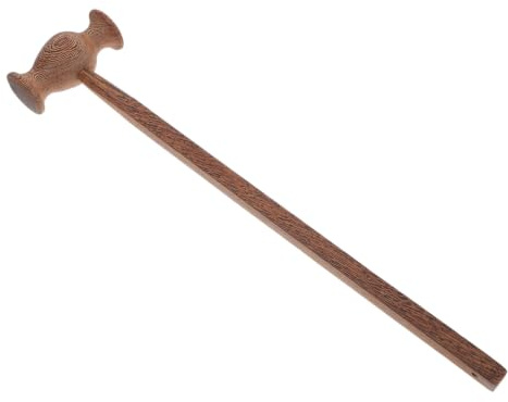 Massagehammer aus Wenge in Kaffeefarbe, 1 Stück, Spezielles Massagegerät | Klopfhammer für Körper, Einzigartige Form, für Altersgruppen und Senioren