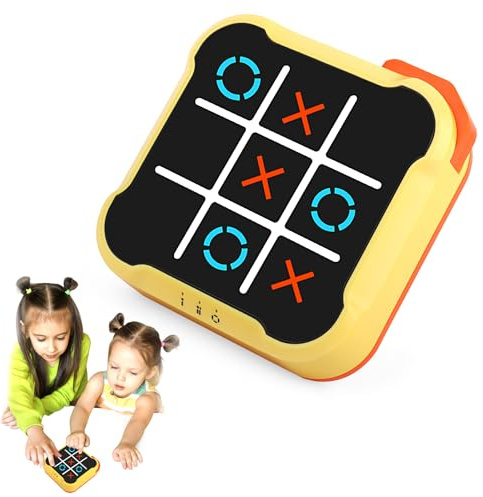 Tic Tac Toe,Tres en Raya Electronico,3 en Raya Electronico,Tic Tac Toe Bolt,Juegos De Viaje Portátiles 3 en 1,Juegos para Niños para Educación y Crecimiento de la Memoria para Todas Las Edades