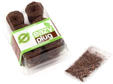 Mini Zimmergewächshaus/Organische Anzuchtblöcke Eazy Seed Plug (6 Stck.)