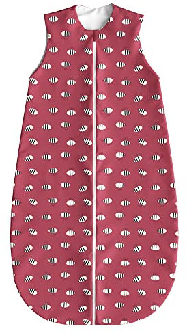 Odenwälder BabyNice Baumwoll Schlafsack Sommer Schlafsack Sommer // Sommerschlafsack unwattiert 130 cm // limonade