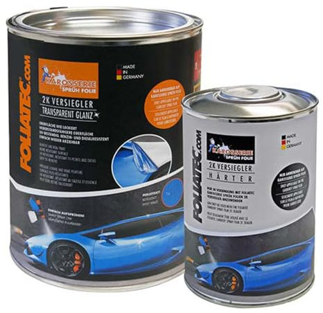 Foliatec Carbody Spray Film (Sprühfolie) Versiegler - klar matt - 2X 1L Sealer + 1x 1L Härter