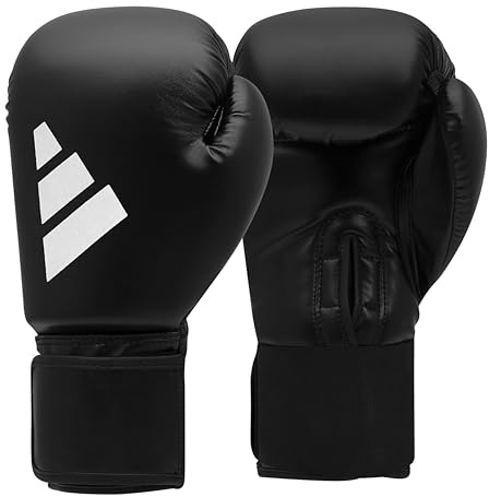 adidas Guanti da boxe unisex per ragazzi Speed 50, nero/bianco