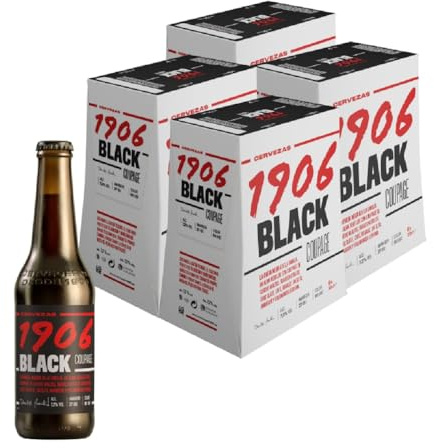 1906 - Black Coupage, Cerveza Premium Extra, 24 Botellas x 33 cl