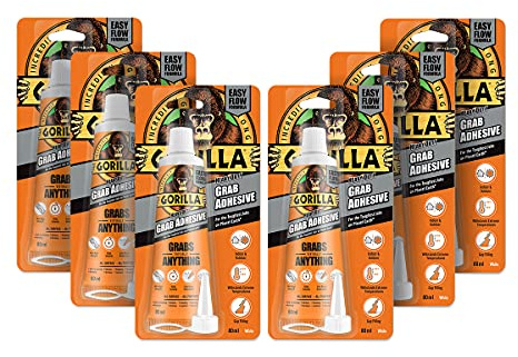 Gorilla Heavy Duty Grab Adhesive White 80ml (6 Pack)