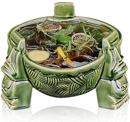 WINISH TM4003 Skorpion-Schüssel, Keramik, dekorative Schüssel, Insel-Thema, Rum-Punch-Cocktailglas für Bar, Party, Urlaub, 900 ml