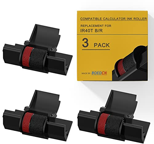 3 Pack Compatible Replacement Ribbon for Casio HR-100TM IR-40T Calculator Ink Roller Compatible with Casio HR-100TM HR-170RC Canon P23-dhv CP13 Sharp EL-1801V Individually Sealed B
