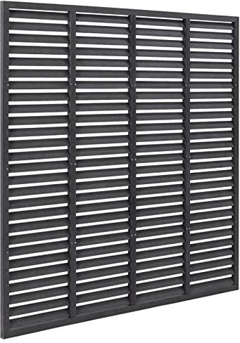 Festnight Lamellenzaun WPC 180x180 cm Wpc Sichtschutzzaun Sichtschutz Terasse Sichtschutzzaun Wpc Sichtschutzwände Sichtschutz Windschutz Lamellen Grau
