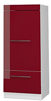 Vicco Mikrowellenschrank Fame-Line, Bordeaux Hochglanz, 60 cm