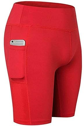 Boolavard Shorts for Women with Pockets – High Waisted Tummy Control Workout Yoga Running Gym Short Pants