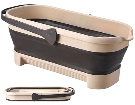 Cubo de fregona pequeño, plegable, cubo para limpiar la fregona, cubo de limpieza con asa para limpieza de la casa, ahorro de espacio al aire libre, cubo de agua plegable multiusos para camping,