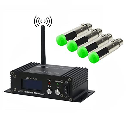 Wireless DMX512 DJ Controller with LCD Display - XLR Receiver Transmitter for Stage Light Control, Perfect for Disco, DJ Party