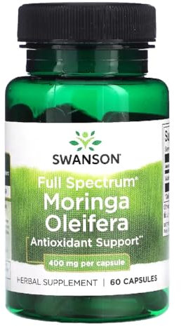 Swanson - Full Spectrum Moringa Oleifera | Whole Leaf Powder Formula | Rich in Plant-Based Nutrients - 60 Capsules
