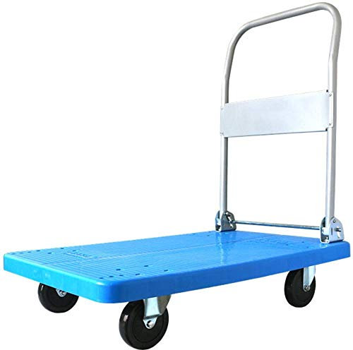 Véhicule de manutention Camion à Plateau Chariot Poussoir Chariot à Plate-Forme Poussoir Chariot Pliant Chariot à Plat Roulant pour Bagages Voyage Personnel Shopping déplacement Automatique