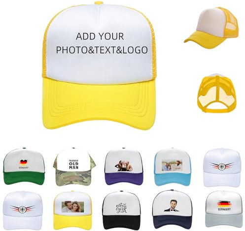 Seguire Cap,Basecap&Kappe mit Foto,Text und Logo,Personalisierte Cap Herren/Damen Selbst Gestalten,Atmungsaktiver und Schnell Trocknender Sonnenhut Aus Mesh,Personalisierte Geschenke