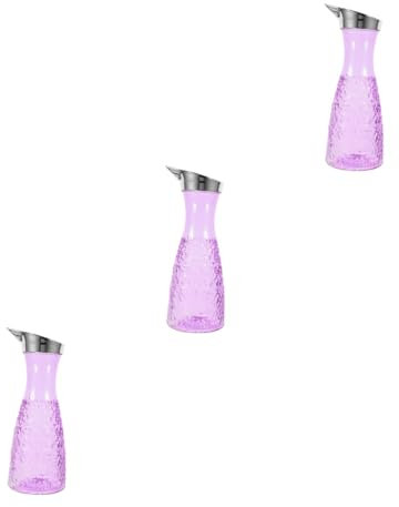 CONGARTENO 3pcs Beverage Pitcher Diamond Texture Elegant Juicer Dispenser for Juice Tea and Temperature Resistant for Home and Restaurant Use