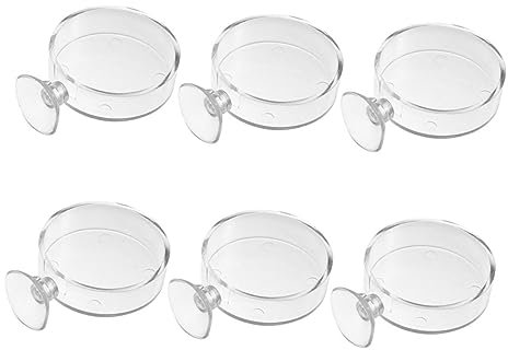 Supvox Aquarium Fisch Feeder Kit 6 Stücke Acryl Fütterung Gerichte Sicher Cup Design