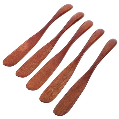 JECOMPRIS 5pezzi Spalmatori Legno Per Burro Marmellata e Utensili Versatili Per Cucina e Multiuso Per Colazione e Dessert
