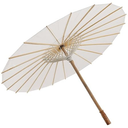 Weißer Regenschirm, Chinesischer Stil, Papier-Sonnenschirm, Sonnenschirm, Regenschirm, Regenschirm, Malerei, Dekorativer Regenschirm für Hochzeit, Brautparty, Dekoration, Foto,