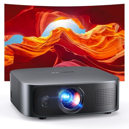 [2025 Upgrade] 4K Short Throw Projector, 1200 ANSI, Smart TV OS Compatible with Netflix/Prime Video, TOF Auto Focus, Dolby Audio, KOGATA Portable Outdoor Movie Projector for Home Cinema