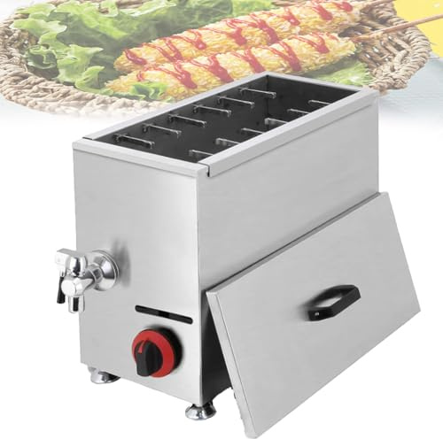 VzxCrue Corn Dog Fryer Commercial,Electric Cheese Hot Dog Sticks Maker Machine,Large Capacity,Adjustable Temperature, for Corn Dog Maker Gas