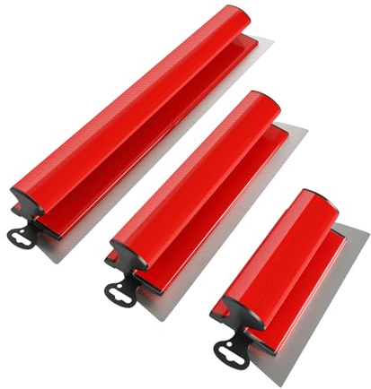 TALOEYH - Juego de cuchillas de raspado para paneles de yeso, herramientas de enlucido con cuchilla de acero inoxidable de 3 velocidades (25 cm + 40 cm + 60 cm), herramienta profesional para alisar