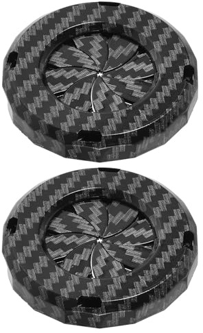 Alipis 2 Piezas Cubierta Protectora de Botón de Arranque de Coche Anillo Decorativo de Fibra de Carbono para Interruptor de Encendido Diseño Giratorio Fácil de Instalar Protección