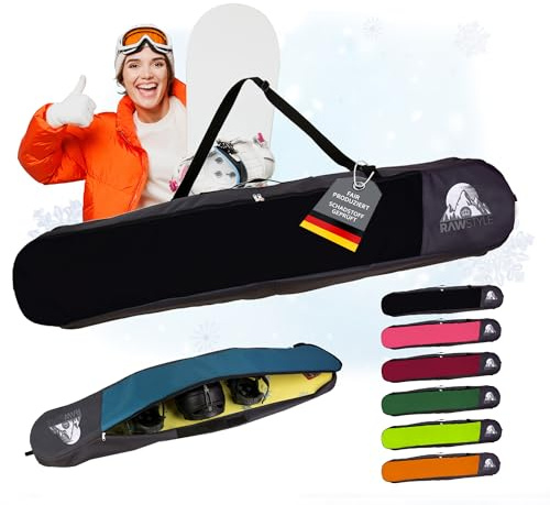 BambiniWelt by Rafael K. Snowboard Tasche - wasserdichte Snowboardtasche - Snowboard Rucksack mit stabilem Reißverschluss - Boardbag für Board, Helm & Schuhe - Hauptfach mit separaten Bereichen