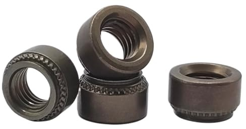 Självlåsande mutter 304 rostfritt stål galvaniserat pressmutter M2 M2.5 M3 M4 M5 M6 M8 M10 Pluggmutter Maskinverktygsfästen(Black Carbon Steel,M8-2 (5Pcs))