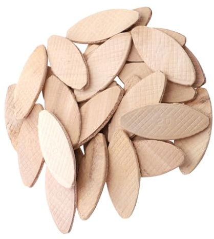 WOONEKY 100Pcs 20# Wood Joiner Biscuits for Tenon Machine, Woodworking Board Connection Biscuits, Power Tool Joining Docking Accessories for Woodworking Projects