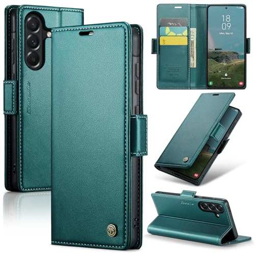Rerzoiro Funda para Samsung Galaxy A37, Funda de Cierre Magnético, Cartera de Cuero PU con [Bloqueo RFID], Soporte, Ranura para Tarjetas, Carcasa de Libro, Case para Samsung Galaxy A37, Turquesa