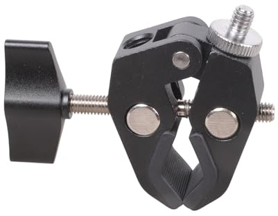 Morsetto per treppiede in alluminio leggero con adattatori da 1/4 3/8 per stabilizzatore per fotocamera Set di montaggio per presa telefonica Morsetto di apertura