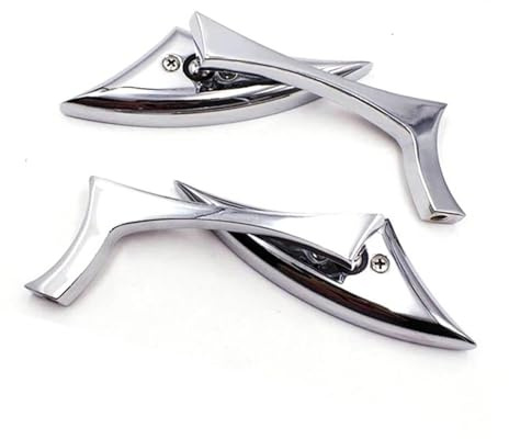 YFBH Motorrad-Rückspiegel Für Aprilia Pegaso 650 Dorsoduro 750 Tuareg 660 Tuono SR 50 CR150, Drehbarer Spiegel Hilfsspiegel(Chrom)