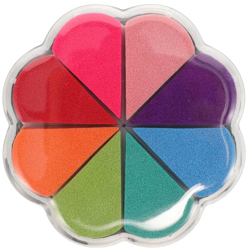 PACKOVE Farbiges Auswaschbares Stempelkissen mit 8 Farben Kompakt Schadstofffrei Vielseitig für Selbstgemacht Scrapbooking und Kinderbasteln