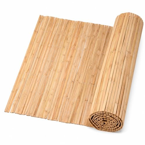 MEGAOFFERTE.IT Arella In Bamboo Naturale A Canna Spaccata Per Recinzione E Privacy Decorazione Giardino Balcone Canniccio Frangivento Resistente Bambù Con Filo Metallico 1 X 3 Metri