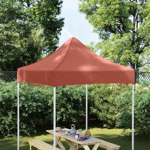 Kaloriko Partyzelt-Dach 2x2 m Terracotta-Rot aus 600D Oxfordgewebe mit PVC-Beschichtung, UV- und wasserbeständig, Ersatzdach für Pavillon, Gartenpavillon, Pergola, Terrassendach, Schattenspender