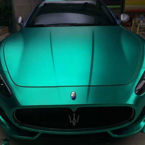 3D Chrom Matt Metallic TÜRKIS mit Luftkanälen ,Car Wrapping, Profi Folie 2m x 1,52m