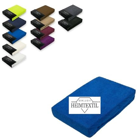 Sábana bajera ajustable de rizo, 140 x 200 cm, color azul real