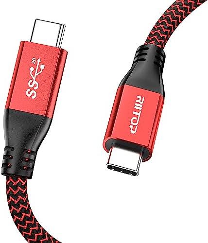 Câble USB C vers USB C [100 W, 1,5 m], câble USB 3.2 Gen2 × 2 avec E-Marker, données 20 Gbit/s, charge rapide PD 20 V/5 A, vidéo 4 K @ 60 Hz pour MacBook Pro, iPad Pro, moniteur et SSD USB-C